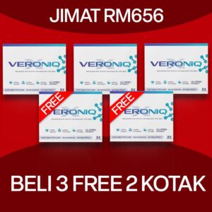 PAKEJ PROMO 3 KOTAK VERONIQX + FREE 2 KOTAK VERONIQX